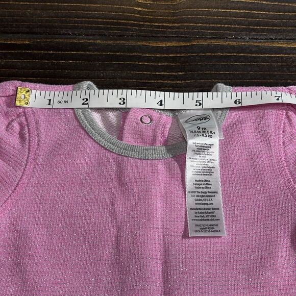 BOPPY girls  Pink Top & Printed white Leggins 2 piece outfit Size 9 months - Picture 16 of 16